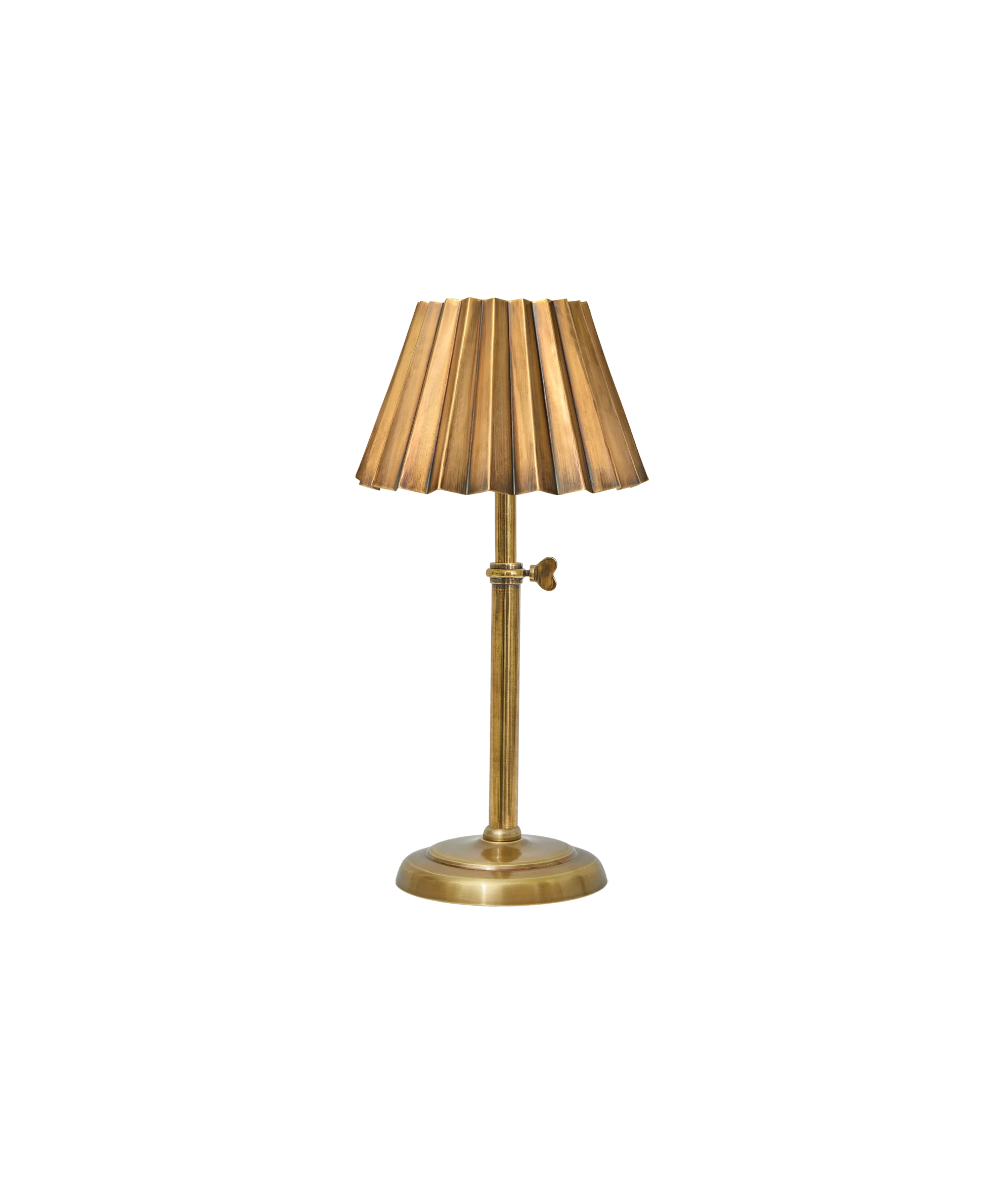 Adjustable Brass Lamp Base, Small Shade - Image 3