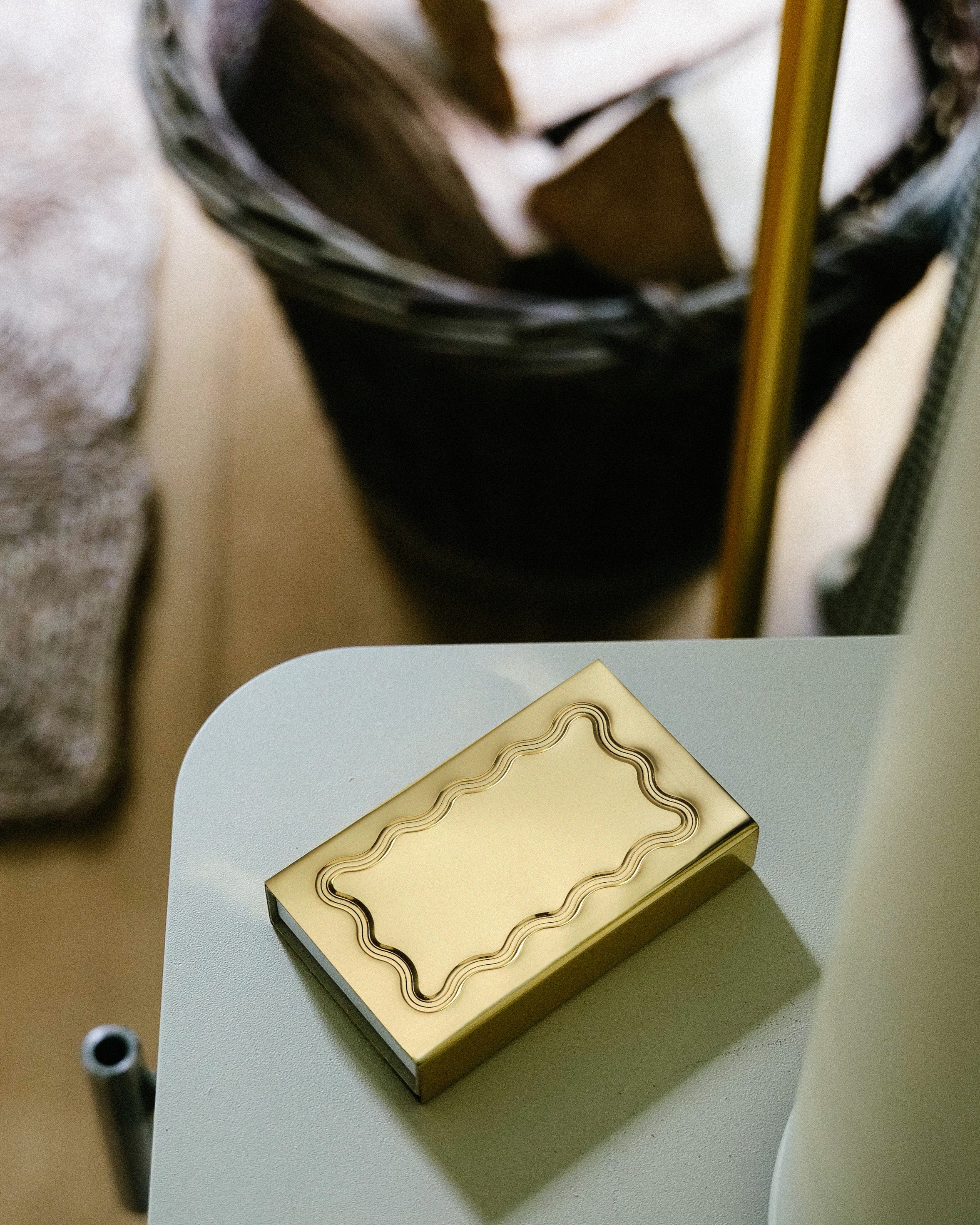 Wave Matchbox Sleeve, Brass, US - Image 2
