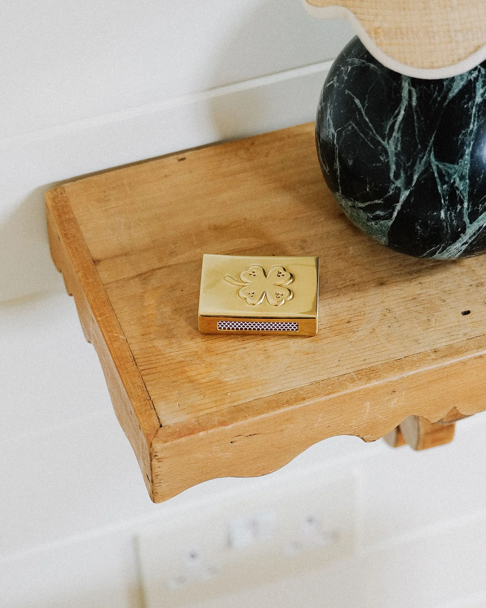 Clover Matchbox Sleeve, Brass, Mini - Image 3