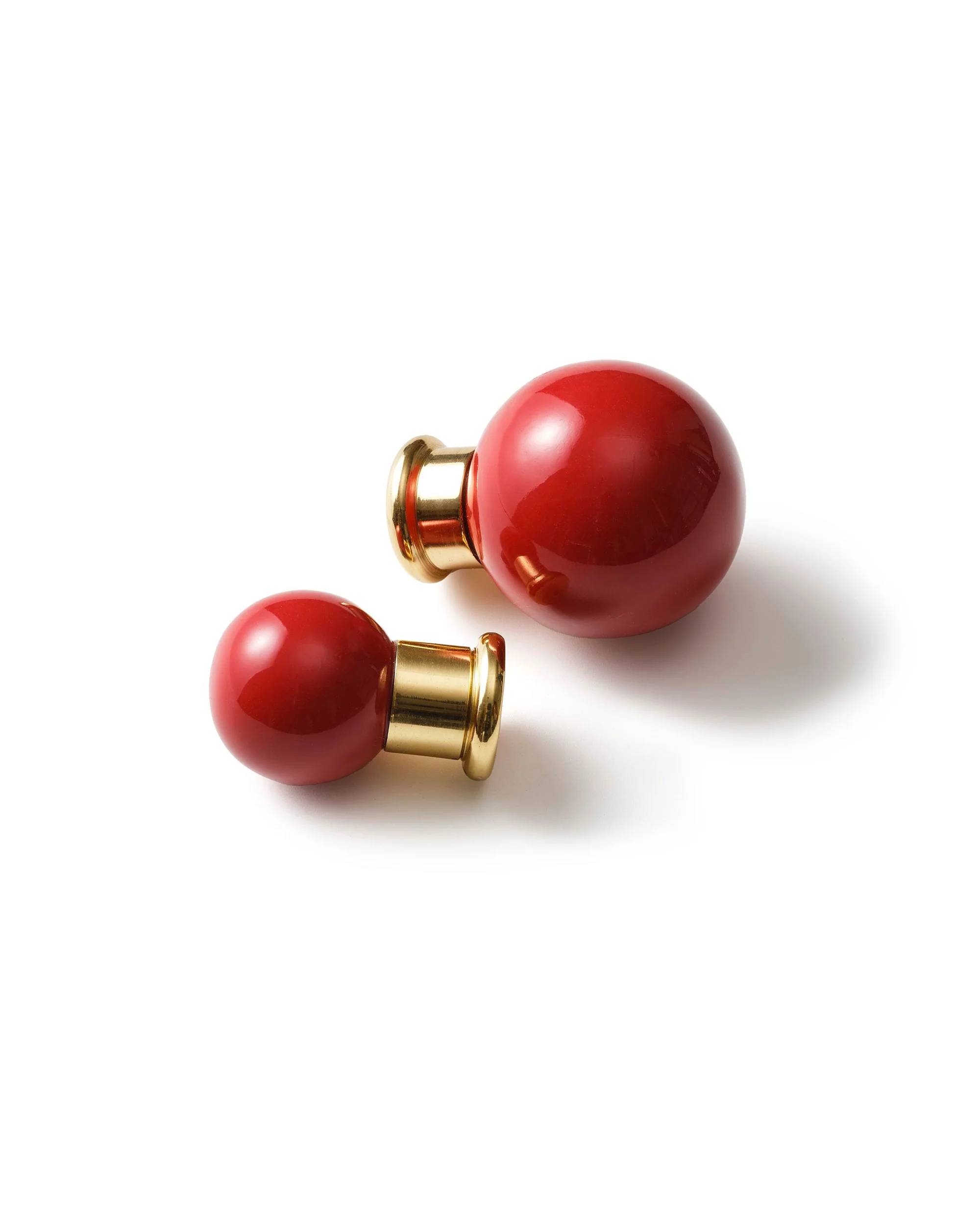 Coloured Knob, Brick, Brass - Image 4