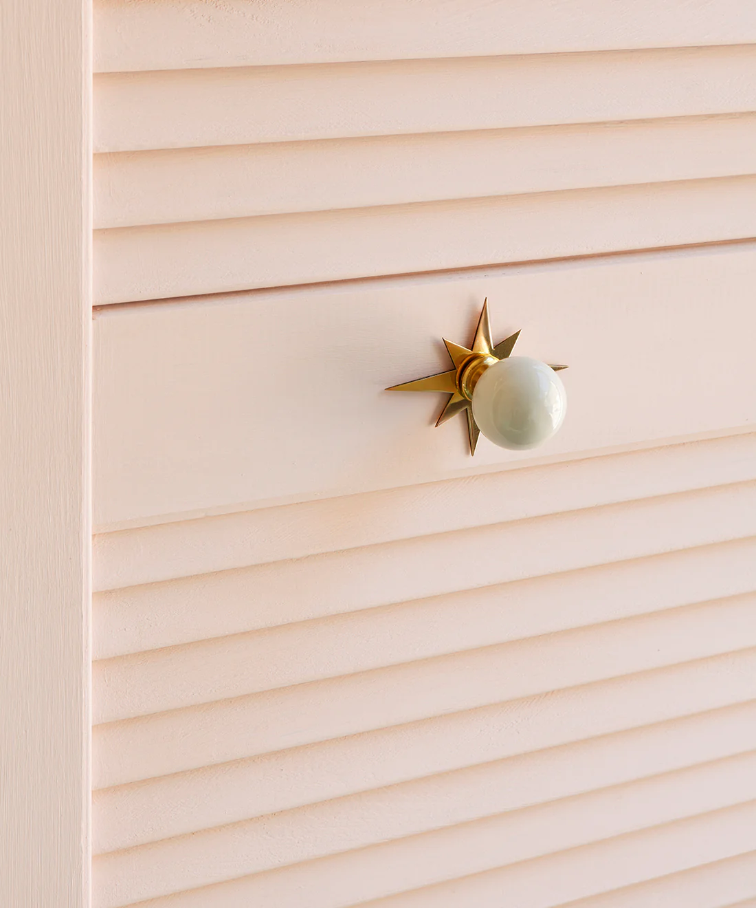 Coloured Knob, Putty, Brass - Image 3