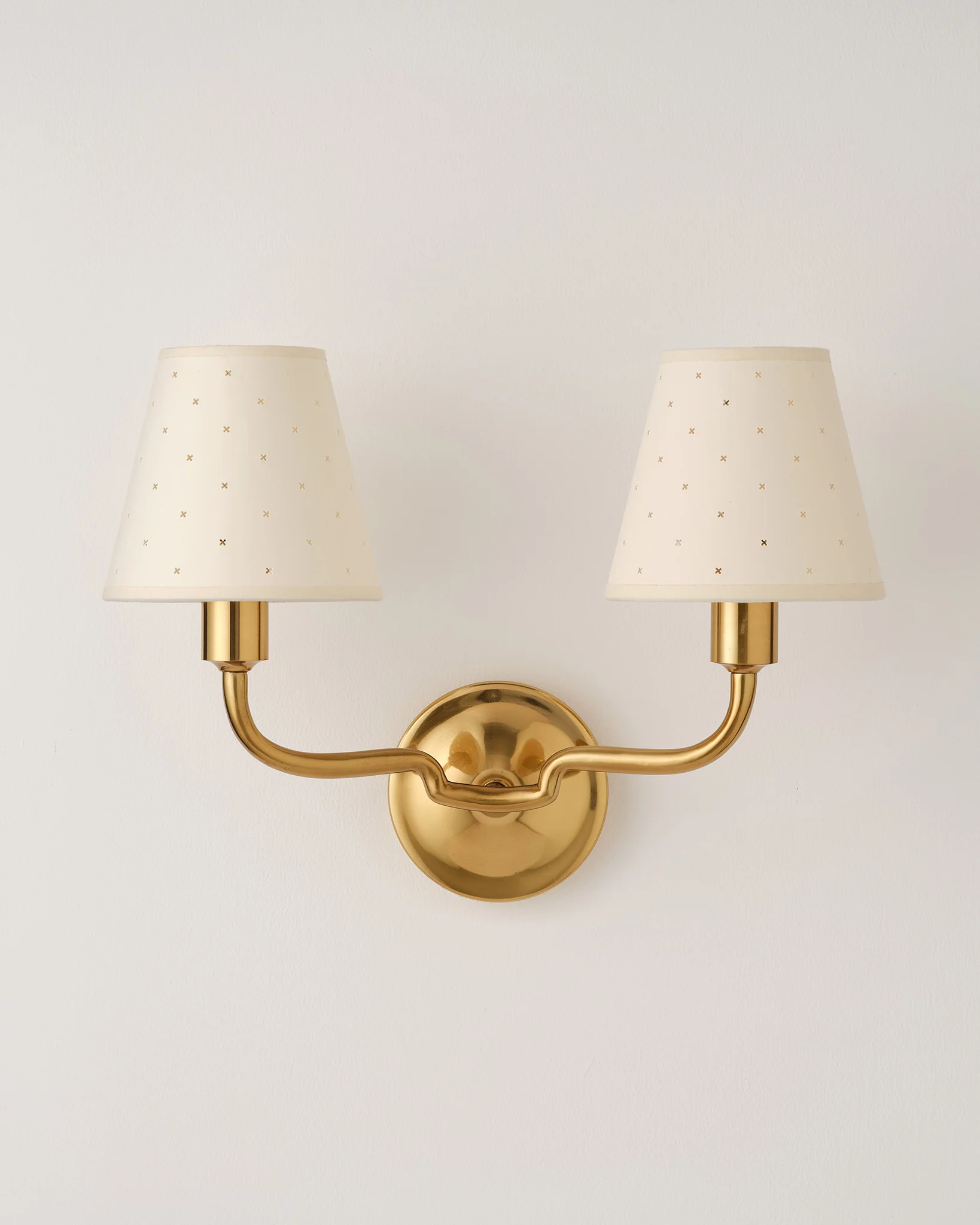 Double Wall Light, Aged Brass - Image 4