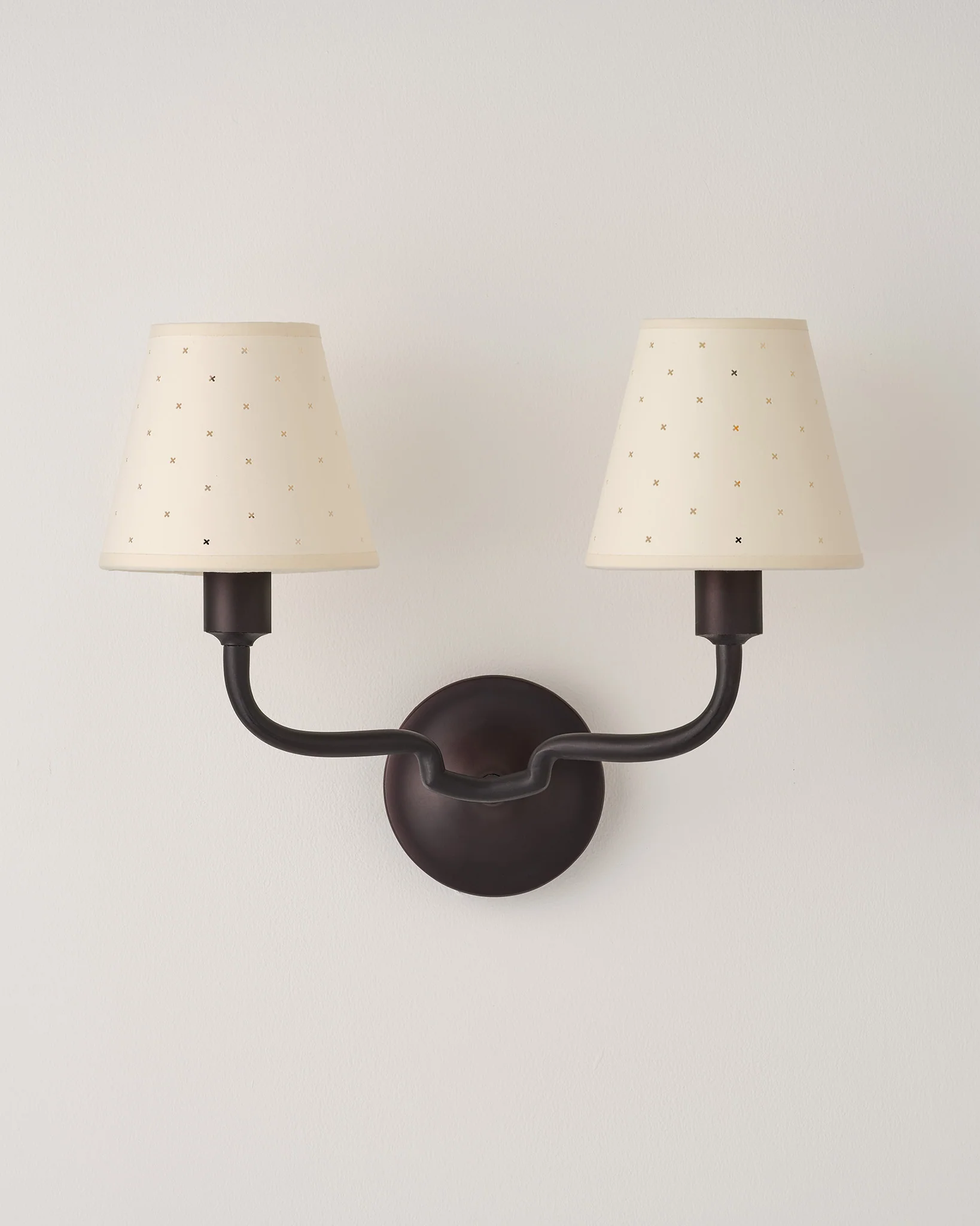 Double Wall Light, Matt Black - Image 4