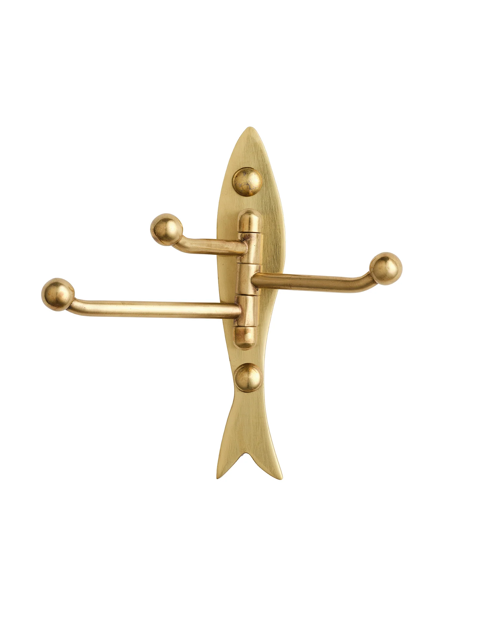Fish Swing Arm Hook, Aged Brass - Image 4