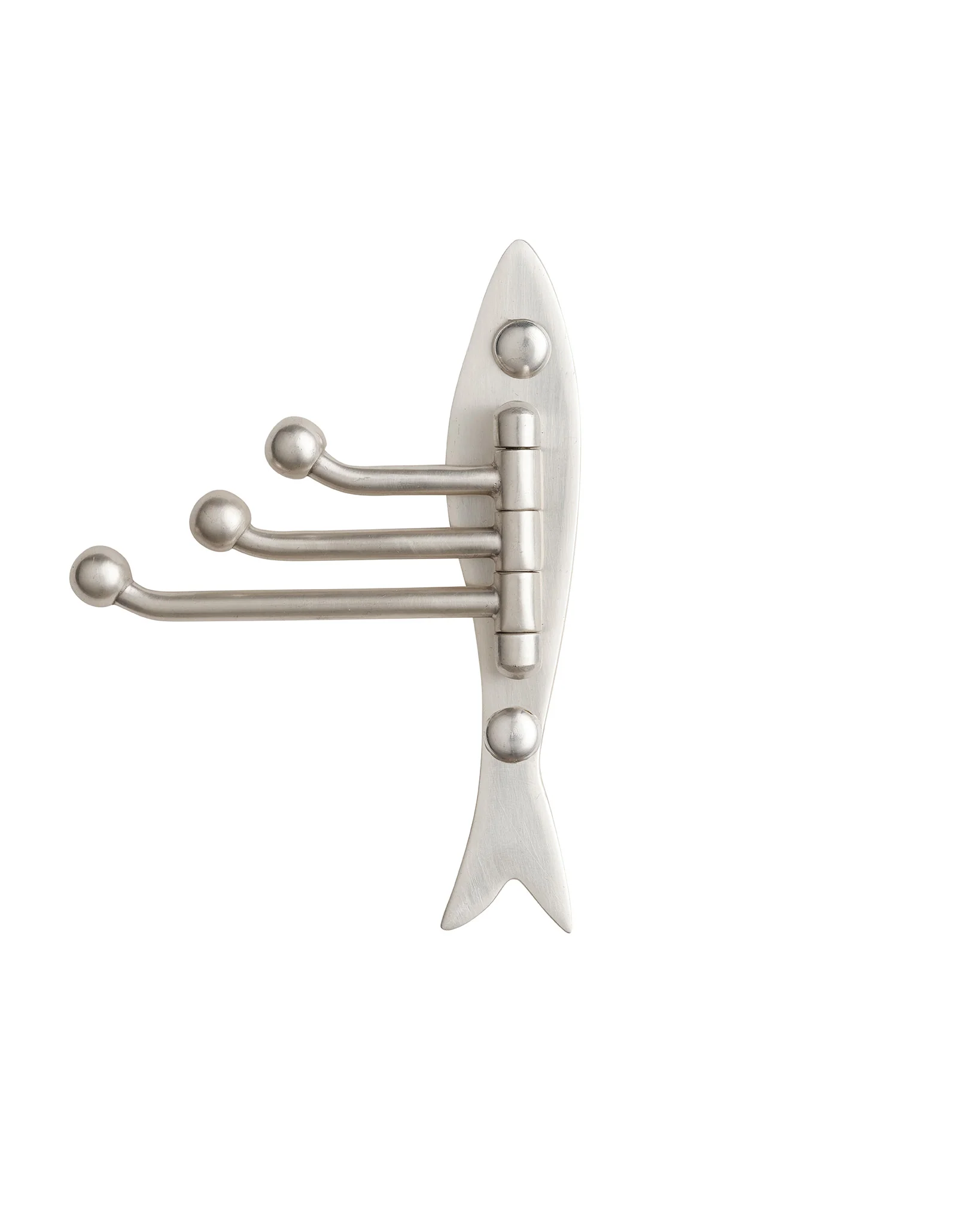 Fish Swing Arm Hook, Brushed Nickel - Image 4