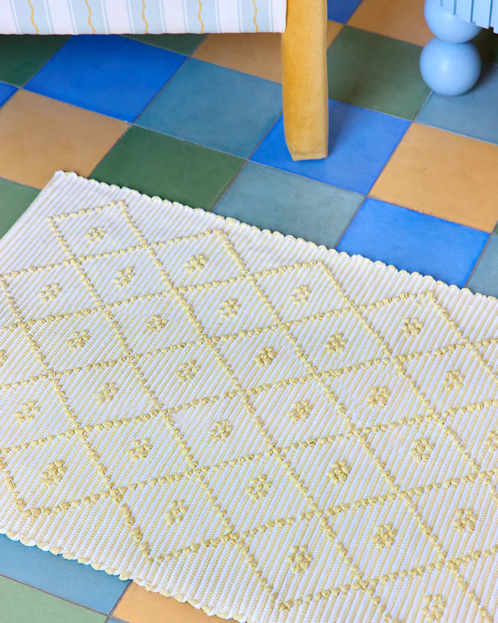 Large Stripe Bathmat, Primrose - Image 3