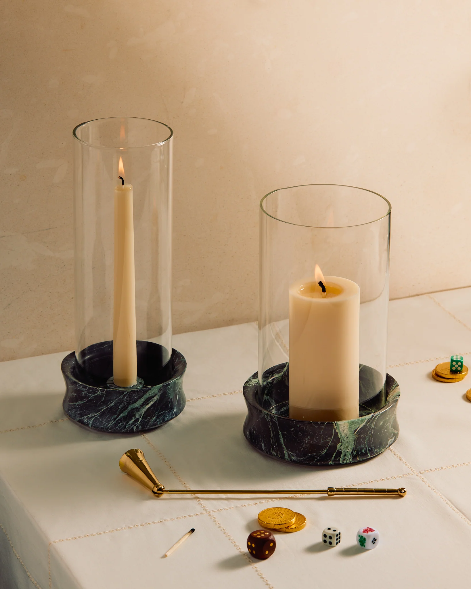 Marble Dinner Candle Holder Set - Image 4