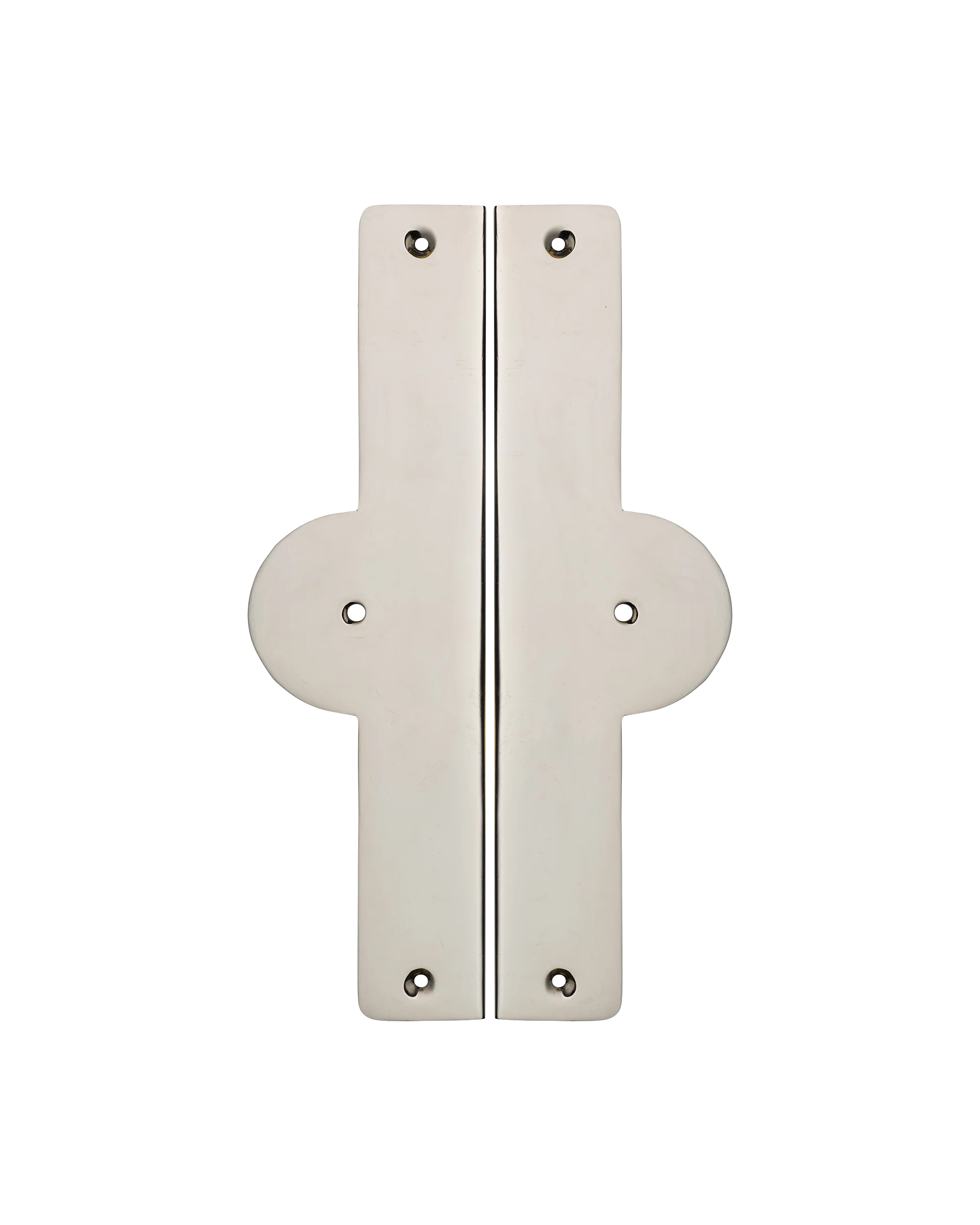 Pair of Arch Backplates, Polished Nickel - Image 3