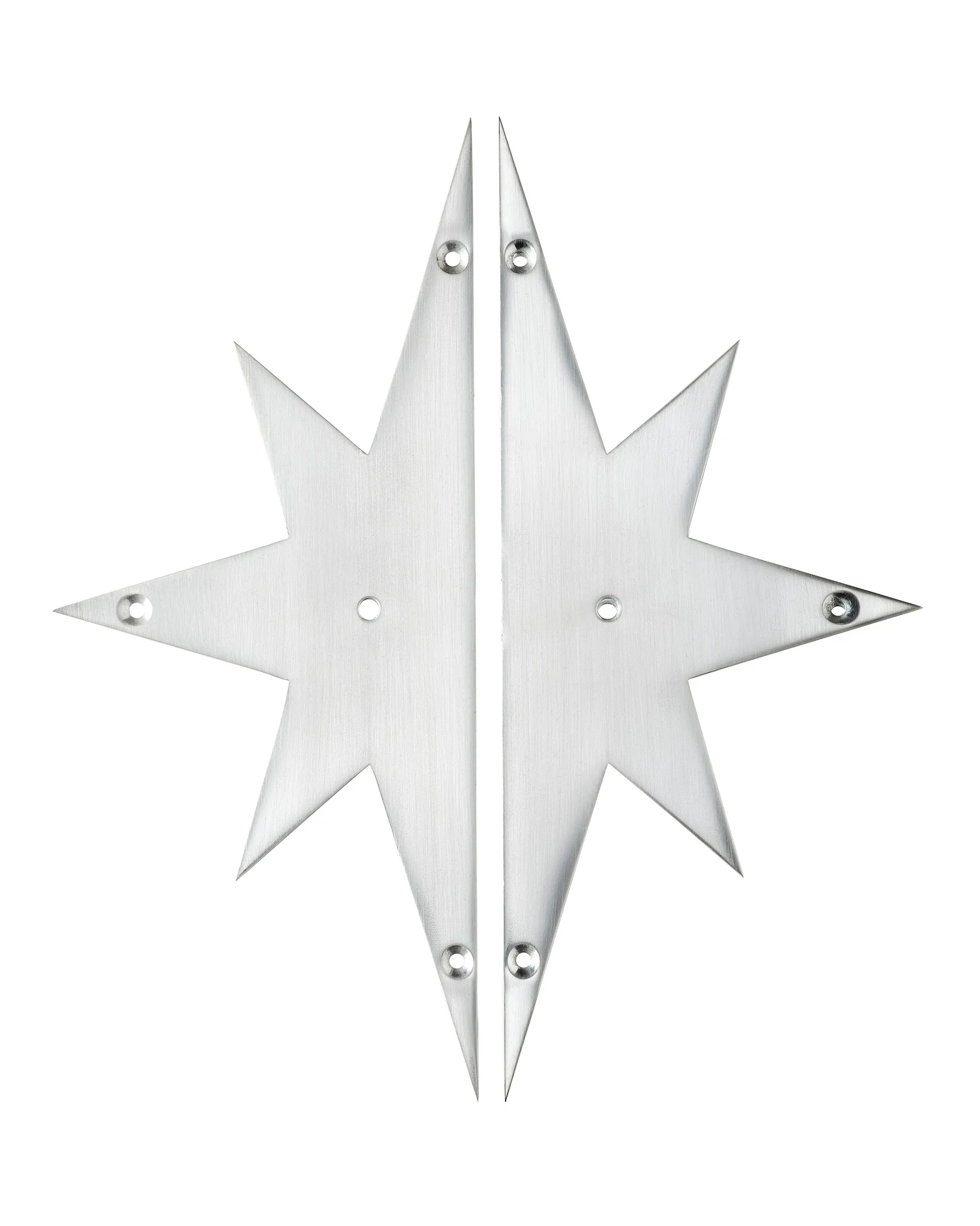 Pair of Star Backplates, Brushed Nickel - Image 3