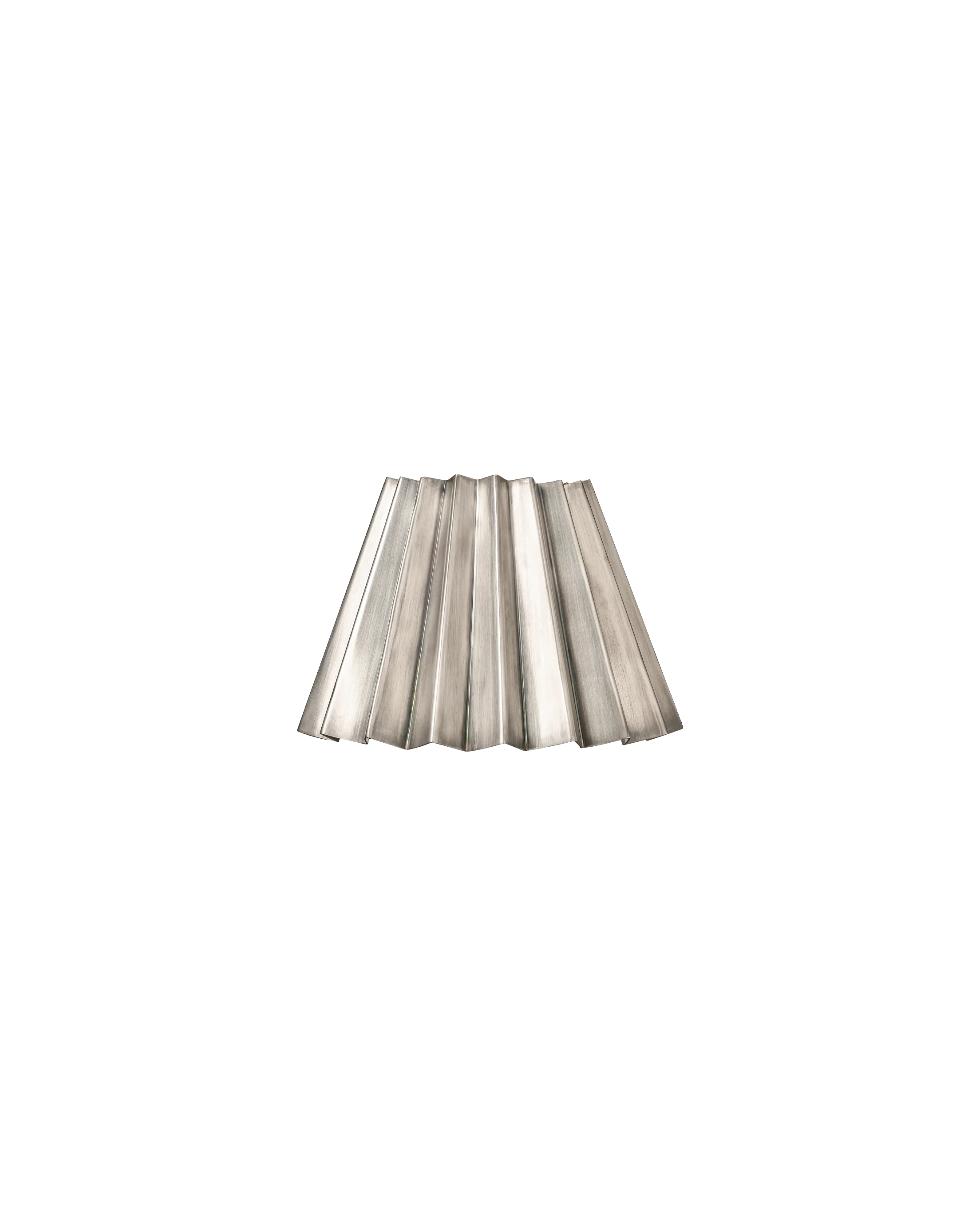 Pleated Lampshade, Brushed Silver, Mini - Image 6