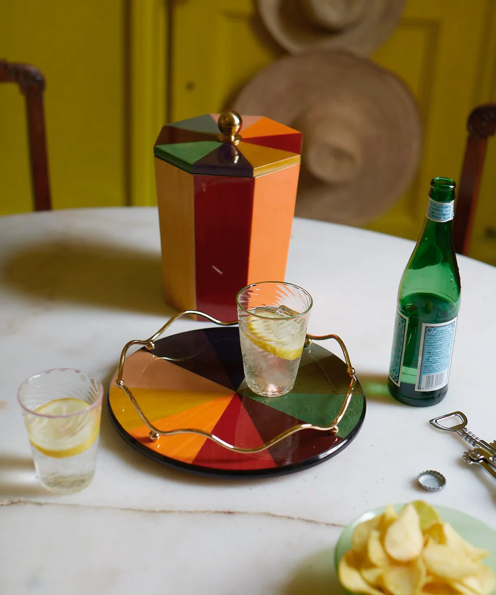 Rainbow Lacquered Ice Bucket - Image 3
