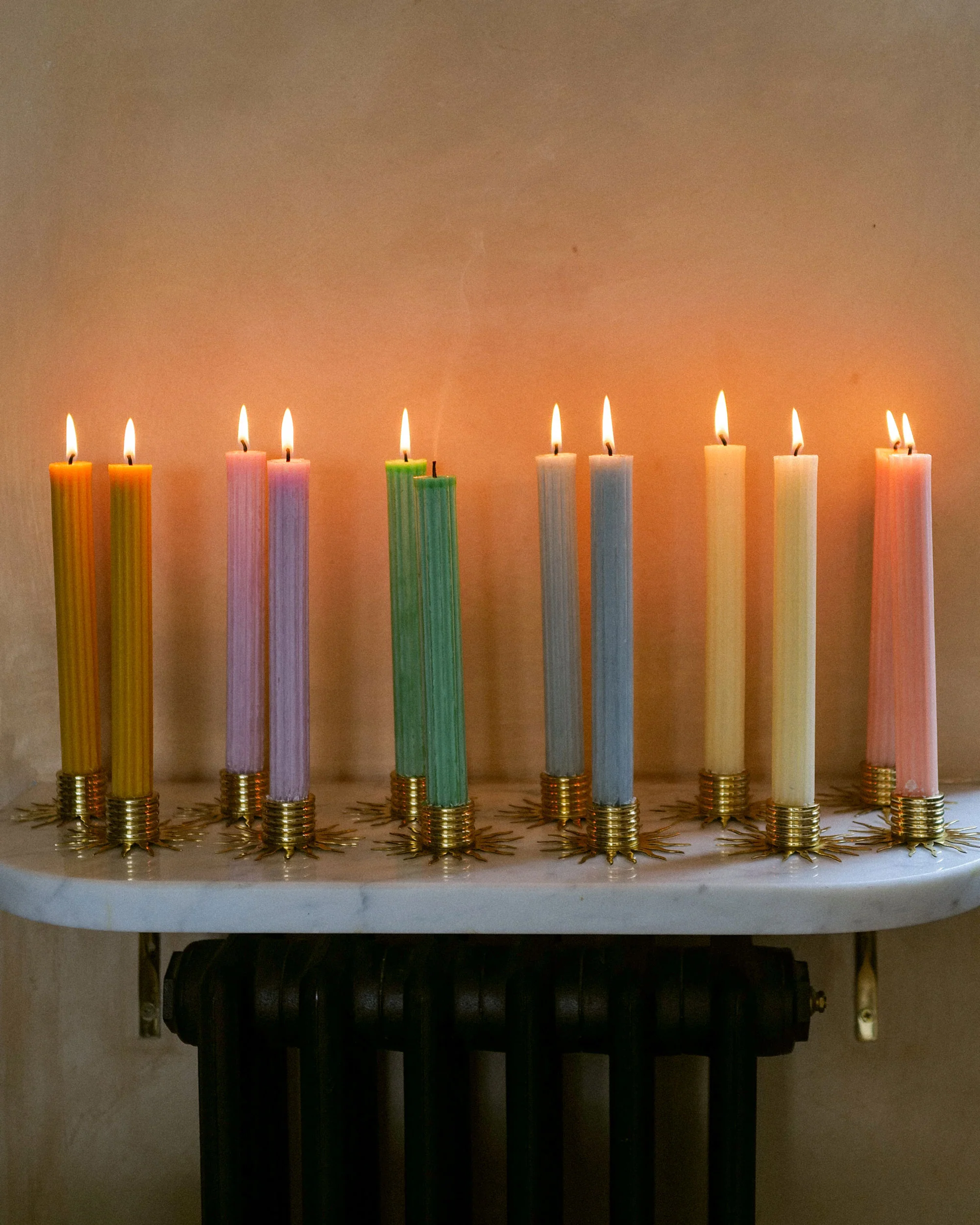 Sunburst Candle Holder, Brass - Image 3