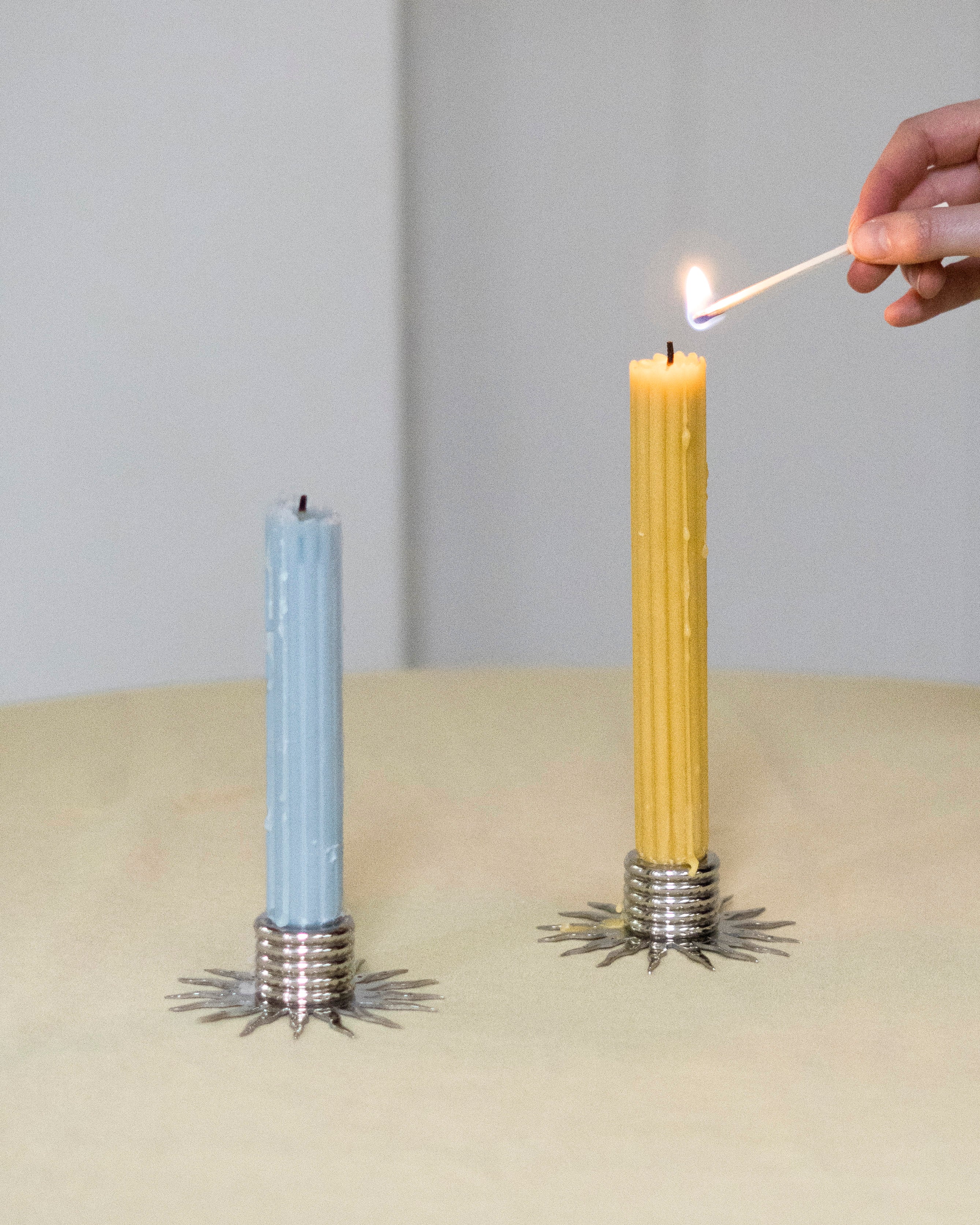 Sunburst Candle Holder, Nickel - Image 3
