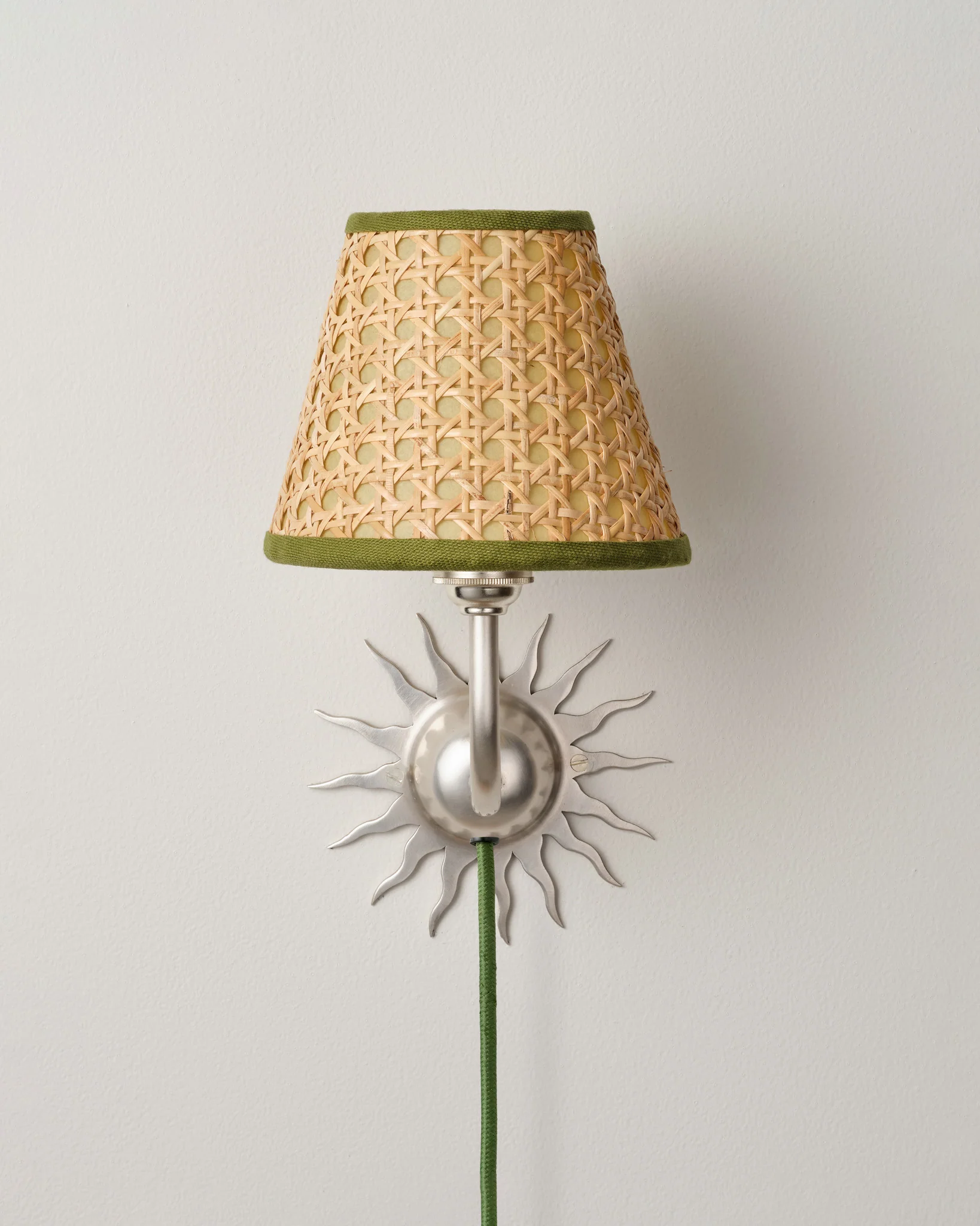 Sunburst Plug In Wall Light, Brushed Silver - Image 3