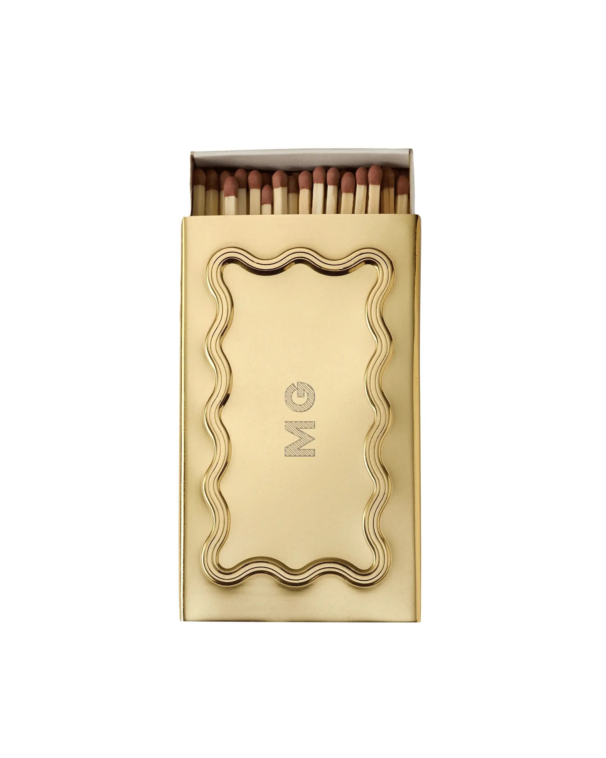Wave Matchbox Sleeve, Brass - Image 3