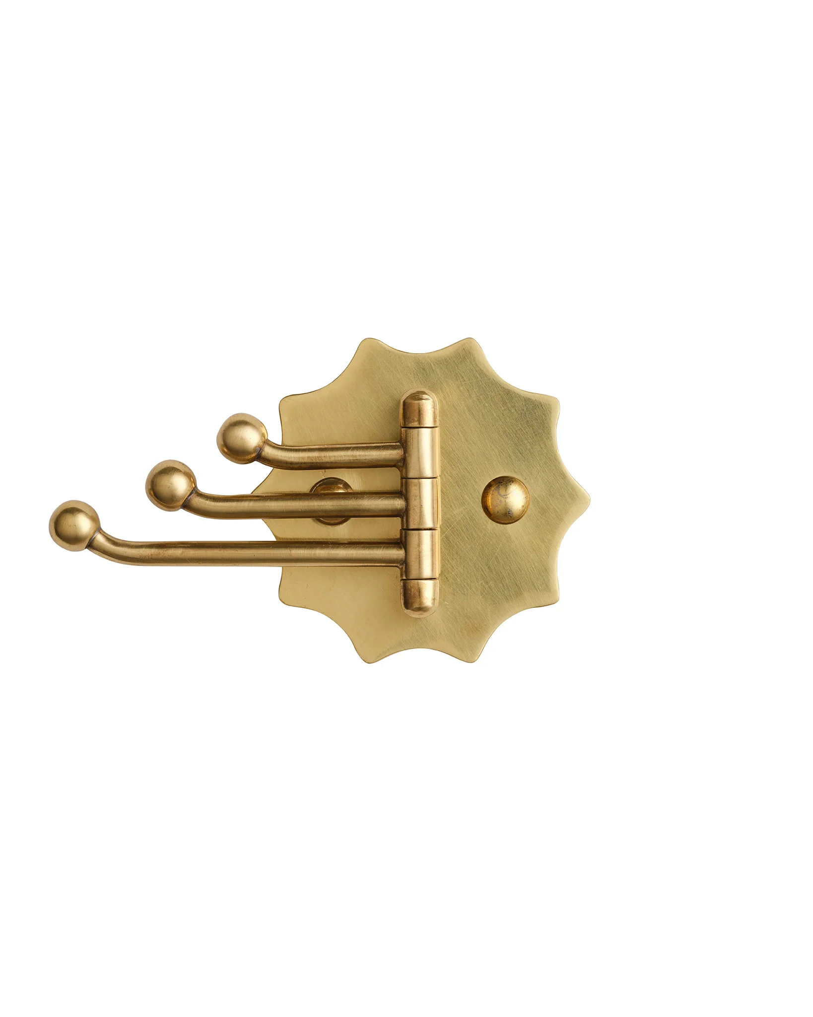 Wave Swing Arm Hook, Aged Brass - Image 4